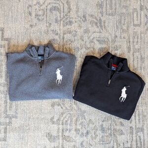 2/15$ Polo by Ralph Lauren- Quarter Zip Sweaters, Mens Large